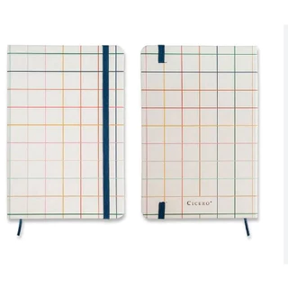 Caderneta Esquema S/ Pauta 14X21 Quadriculada Off-White CICERO