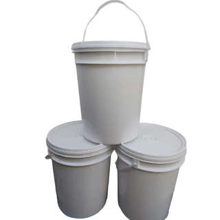 KIT 3 balde Com tampa 20 Litros Produto Atoxico Branco com Alças Reforçadas Arroz, Feijão, Mel, fermentador Reuso Alimenticio