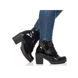 Bota Coturno Feminino Salto Tratorado Dz910 Conforto