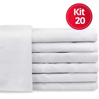 kit 20, 15, 10 Panos De Prato Branco Grosso Pé De Galinha