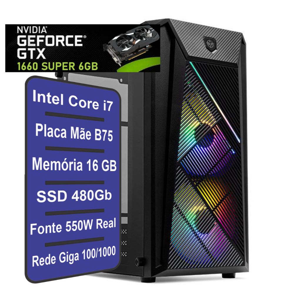 Pc Gamer Intel I7 4770 16gb Gtx 1650 Super 4gb Ssd 480gb + Pc Gamer Intel I7 4770 16gb Gtx 1650 Super 4gb Ssd 480gb +