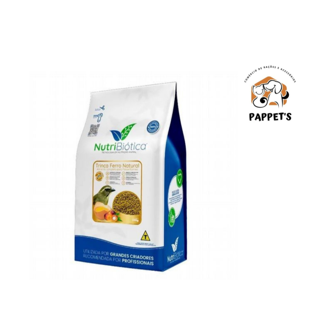 Ração Extrusada Trinca Ferro Natural 300Gr NutriBiotica | Shopee Brasil