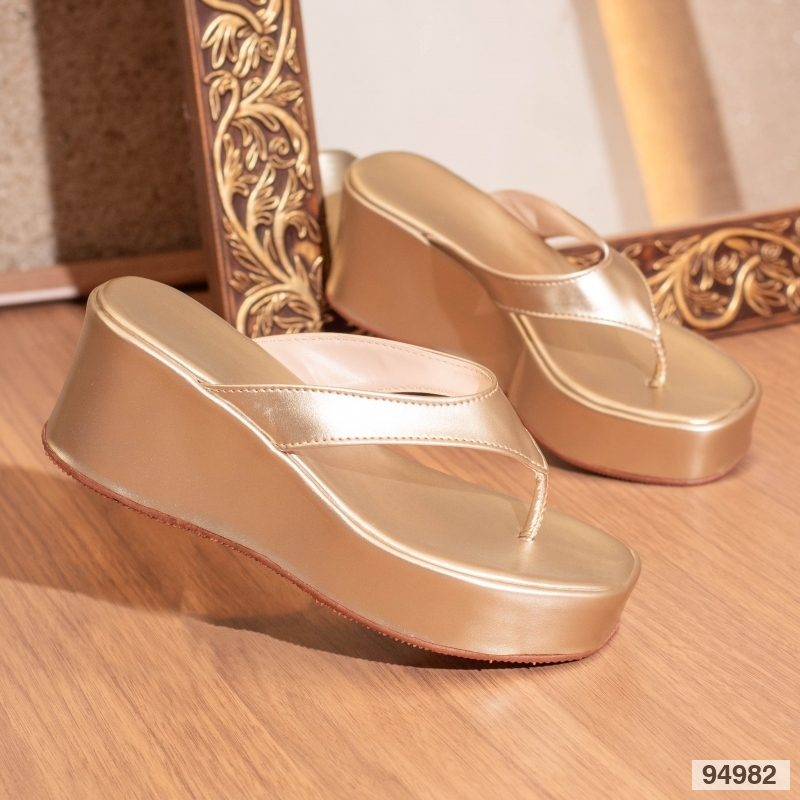 Tamanco Salto Confort Anabela Asa delta estilo Chinelo Flatform Plataforma  Confortável Ref 2160