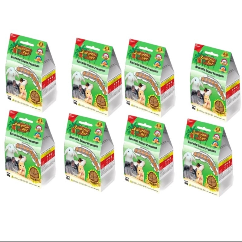 Biscottini Biscuits for Rodents - Kit 8 Assorted Flavors + Complete Nutrition - Crunchy Snacks - Premium Pet Product Caprioli Shop