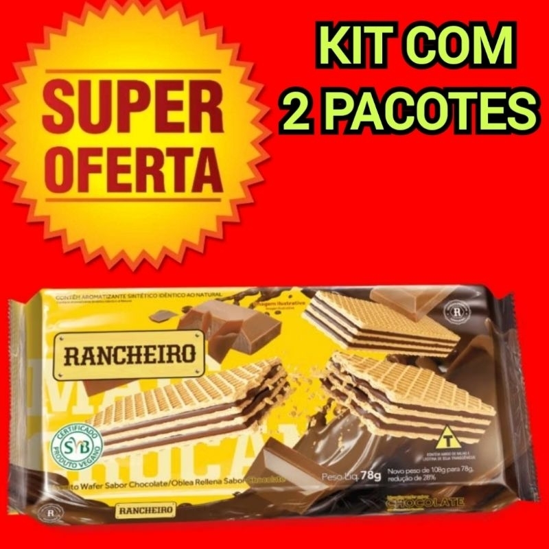 RANCHEIRO WAFER CHOCOLATE 78g | Shopee Brasil