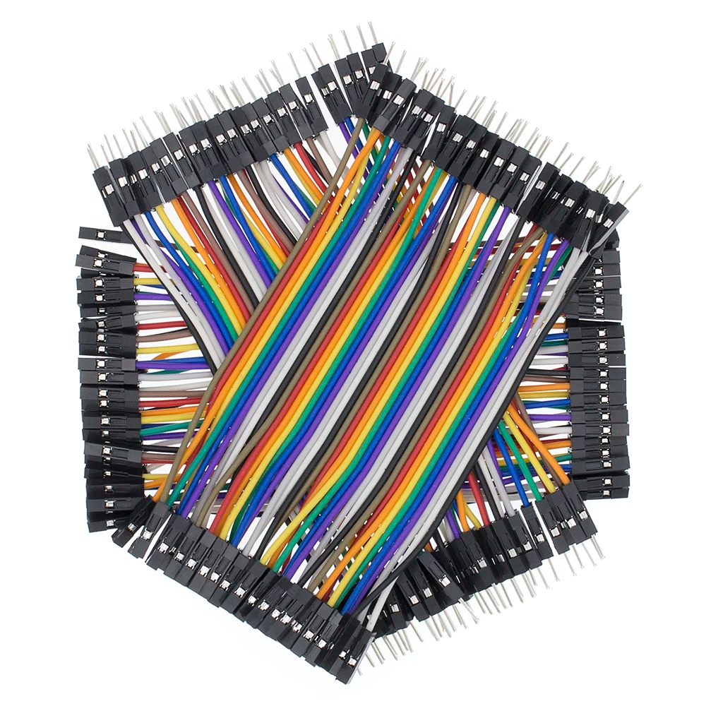 120 Cabos Jumper -20cm - 40 MM + 40MF + 40FF - Para arduino e projetos elétricos