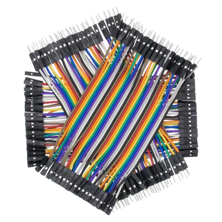 120 Cabos Jumper -20cm - 40 MM + 40MF + 40FF - Para arduino e projetos elétricos