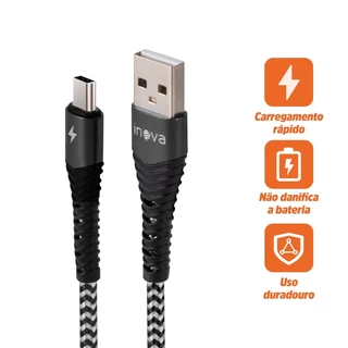 Cabo Inova - Type C 3.4A Carga Rápida Tipo C USB Carga Rápida 1 Metro aplicar a Xiaomi e Motorola Inova 100% Original