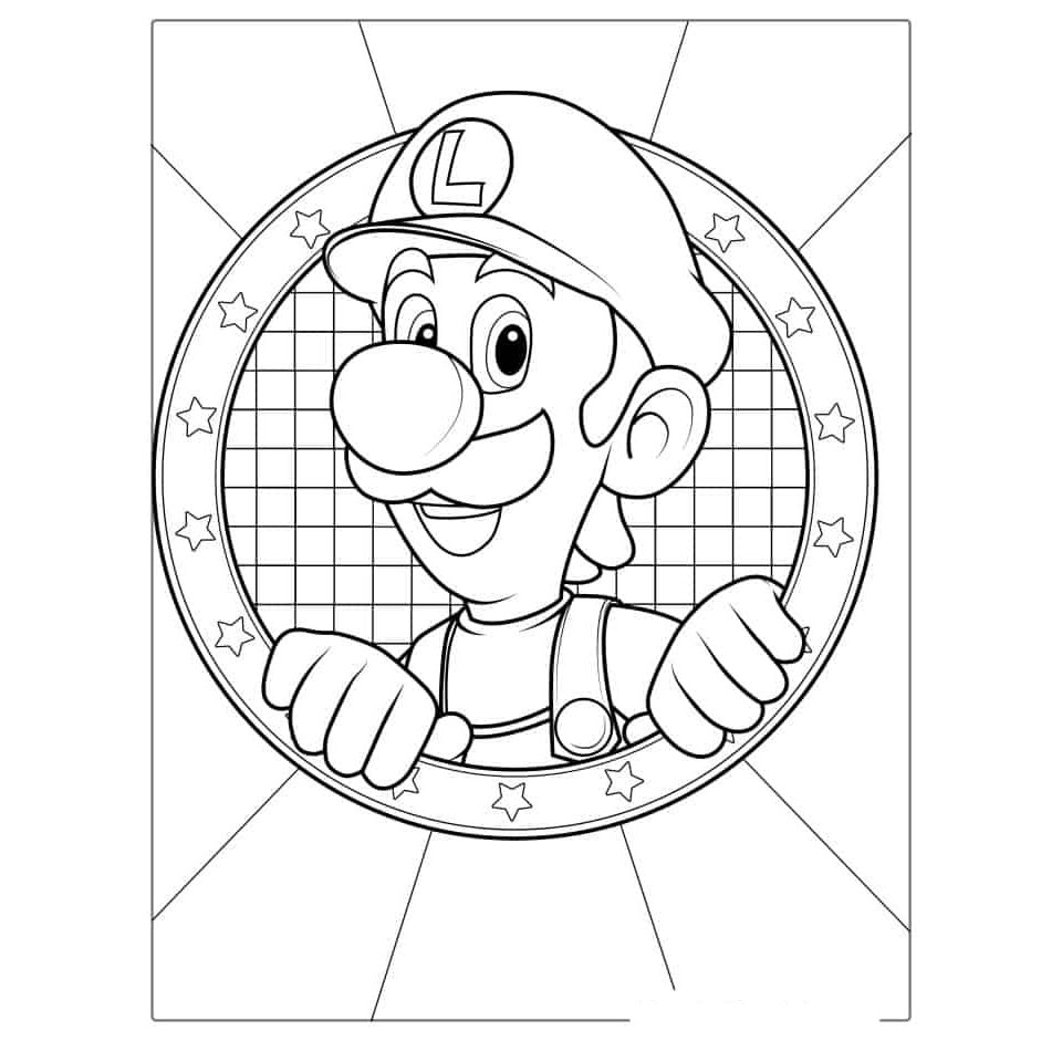 desenho para colorir do mario bros