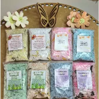 50 Escalda pés natural para brindes e presentes, lembrancinha casamento, chá de cozinha