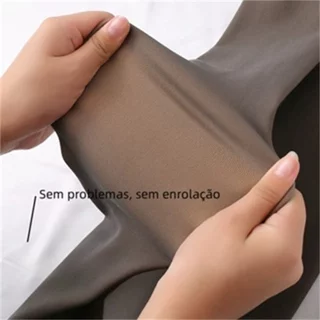 Meia-Calça Translúcida Feminina Super Elástica Slim 80g sem Veludo (não é peluciada) Macia Cintura Alta Confortável Cinta