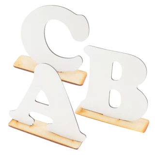 Letras para Mesa de Festa em MDF Varias cores 10cm de Altura Numeros e Caracteres- Para Escolher