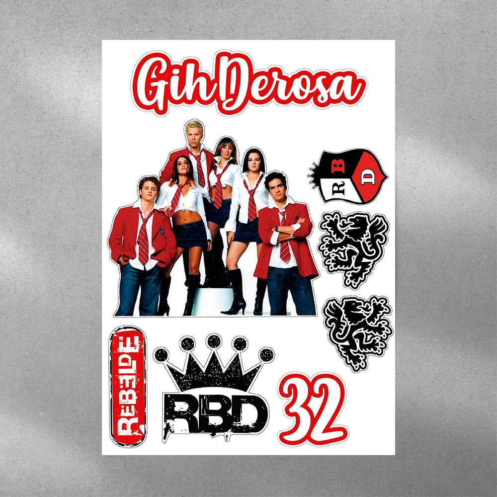 Topo Topper de Bolo Rebelde RBD | Shopee Brasil