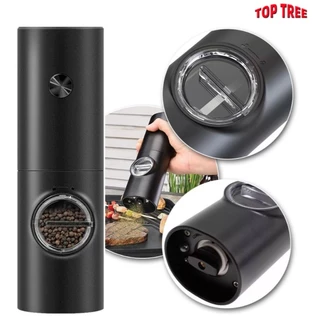 Moedor Elétrico De Sal Pimenta Temperos Condimentos Automático Com Ajuste de Moagem Top Tree