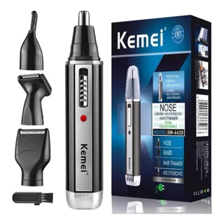 Máquina De Acabamento Kemei Sem fio 4 em 1 Fazer Pezinho pelos do nariz ouvido barba bigode KM -6630 Bivolt 110v/220v