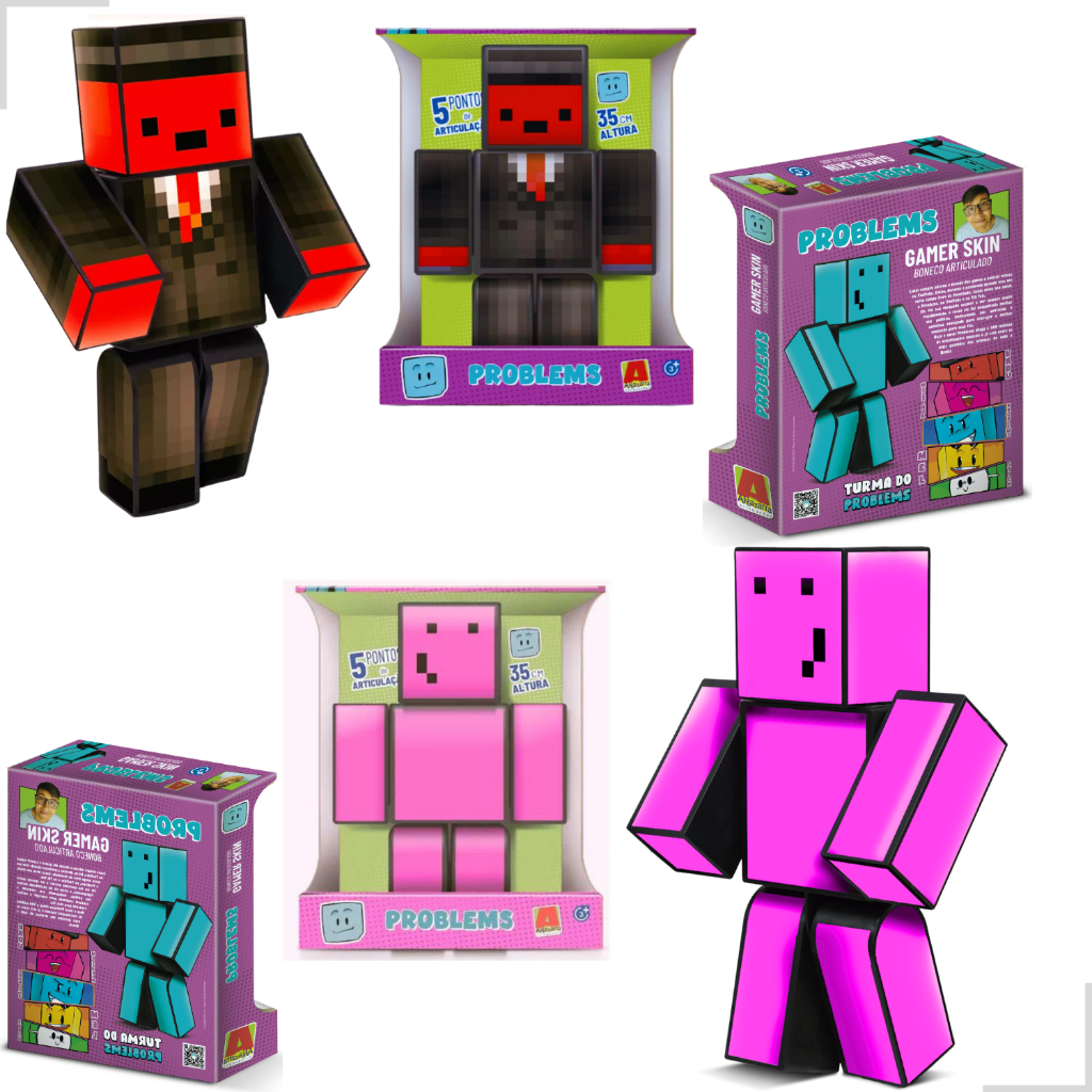 Kits Bonecos Turma Do Problems Youtubers Kadu Melzinha Zoom Mel ...