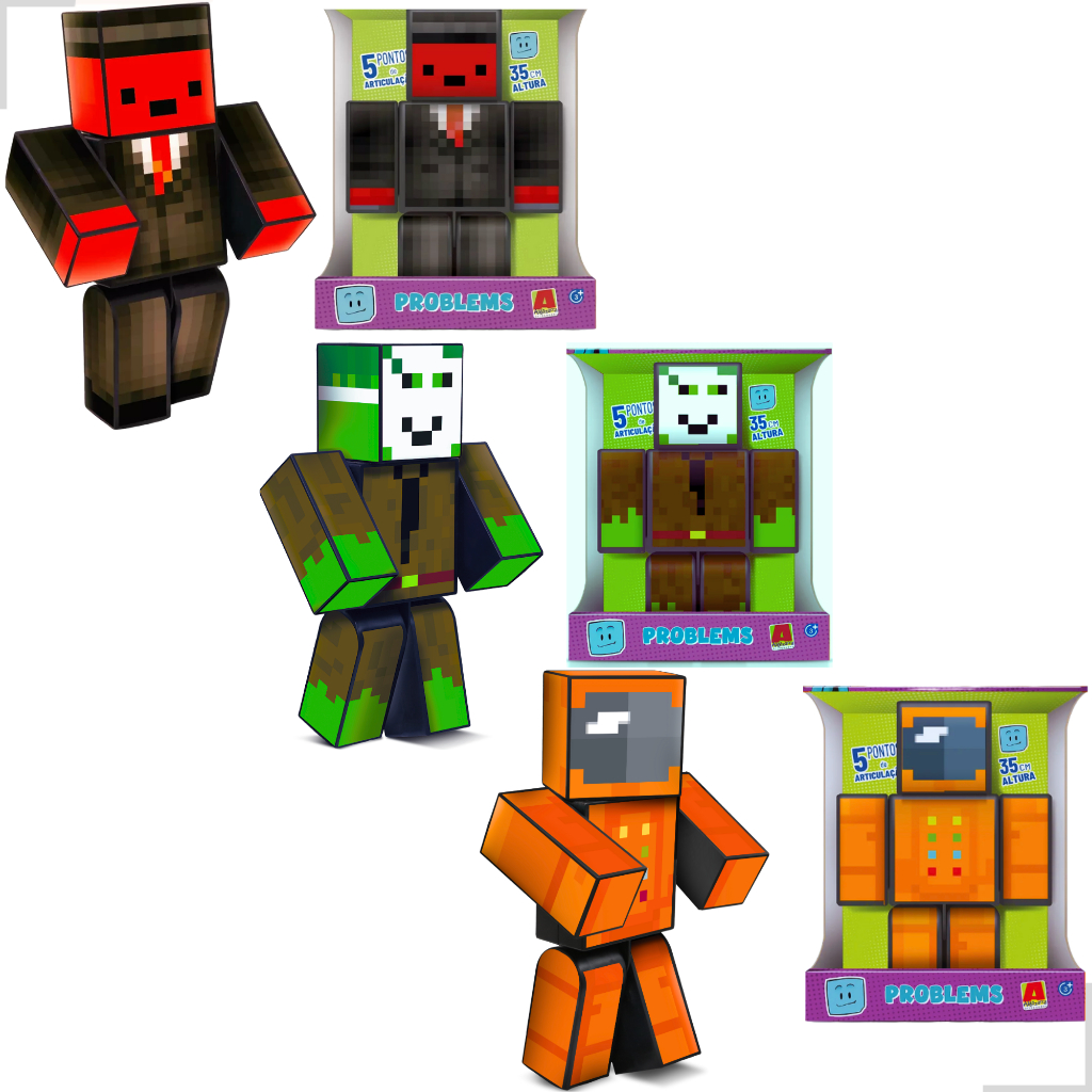 Kits Bonecos Turma Do Problems Youtubers Kadu Melzinha Zoom Mel ...