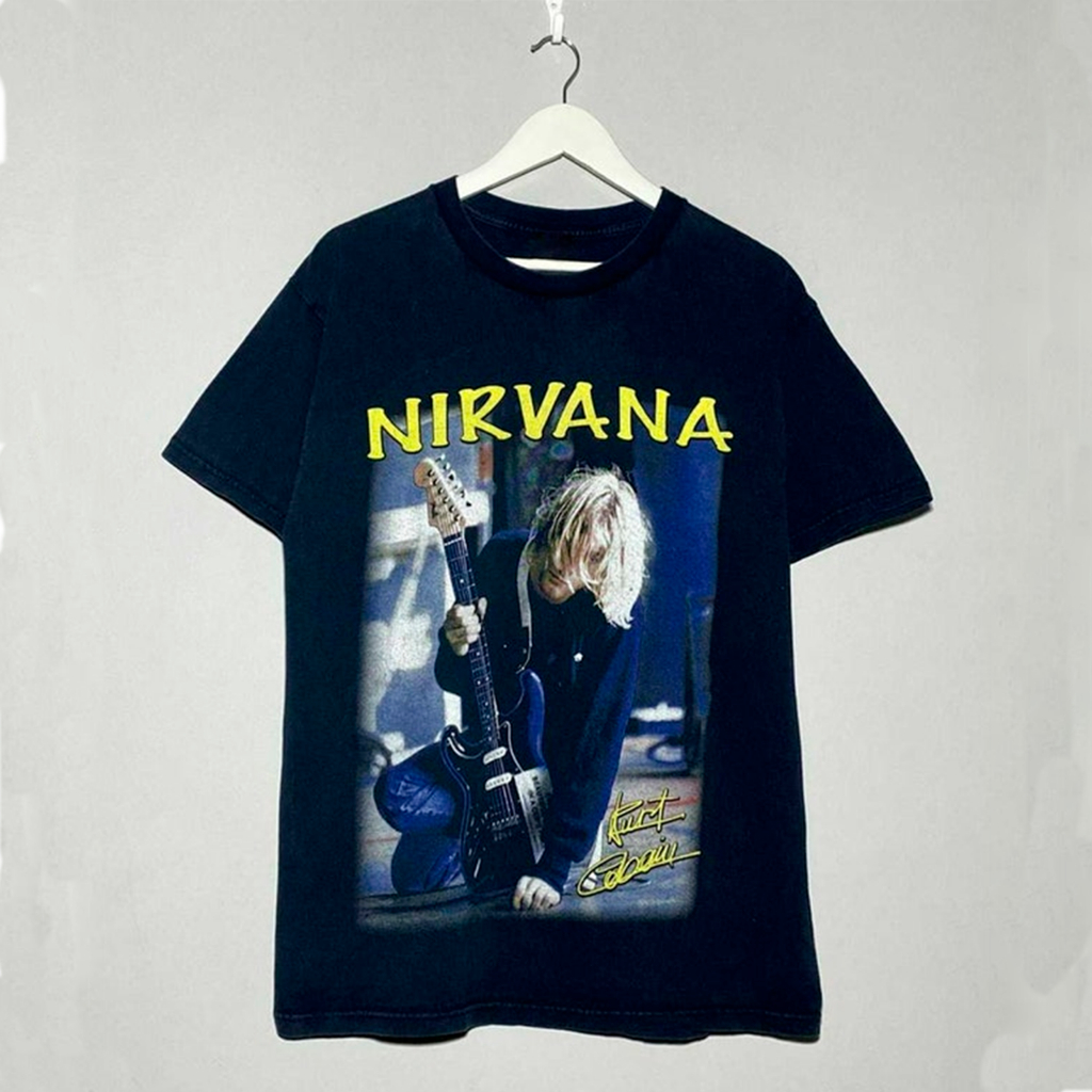 Camiseta T-shirt Unissex Vintage Nirvana Kurt Cobain | Shopee Brasil