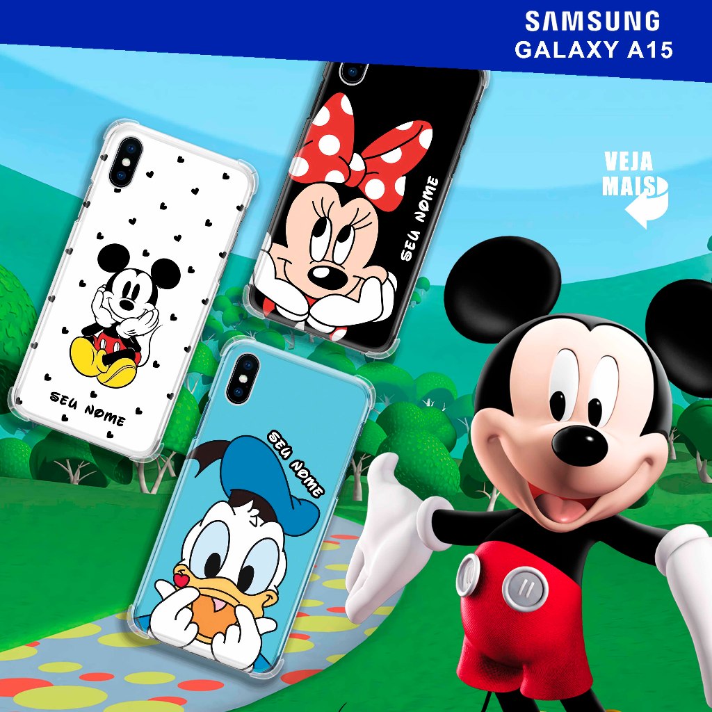 Capa Capinha - Samsung Galaxy A15 - Mickey Mouse & Minnie