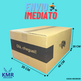 Embalagens de Papelão 40X30X20 Sedex Pac p/ Envio Resistente c/5 Un Maleta Ecommerc Embalagens