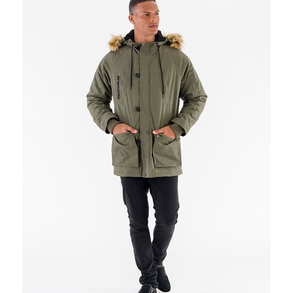 JAQUETA SARJA PARKA MASCULINO