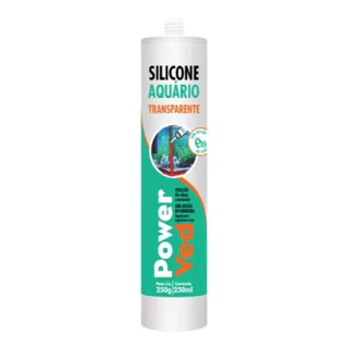 Adesivo de Silicone p/Aquário Água Doce ou Salgada Ñ Agride S/Fungicida Neutro/Vedação Segura/250 ml