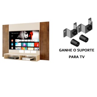 Painel KV para TVs com 2 Nichos e Suporte de fixação incluso até 42 Polegadas