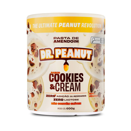 Pasta de Amendoim Dr Peanut 600gr Cookies e Cream