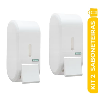 Kit com 2 Unidades Dispenser Sabonete Líquido Álcool Gel Reservatório 400ml Urban Premisse