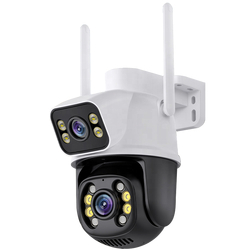Câmera Externa Ip a Prova D'água Wifi com Infravermelho lente dupla sensor movimento Bivolt 110/220