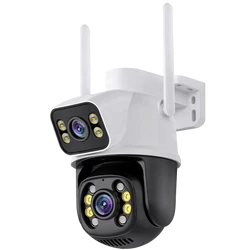 Câmera Externa Ip a Prova D'água Wifi com Infravermelho lente dupla sensor movimento Bivolt 110/220