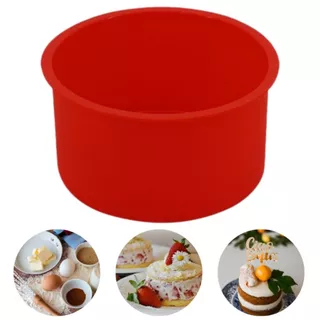 Forma de Bolo assadeira Silicone Redonda airfryer Pudim Doces sobremessa gelada Forno a gás Freezer