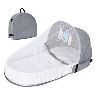 Bolsa Berço Portátil Bebê Recém Nascido Mochila Dobrável Mosquiteiro Ninho Criança Cama Infantil Proteção ref: 063