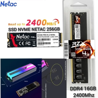 SSD Nvme 256GB Netac, Dissipador de calor para SSD NVME universal, DDR4 16GB 2400 MHz
