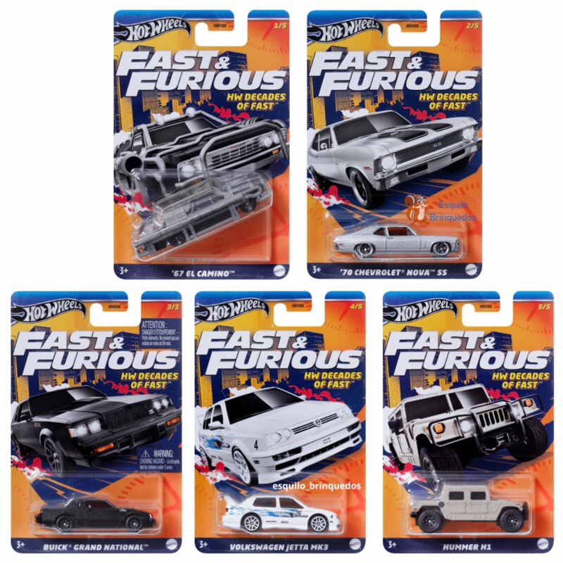 Hot Wheels Velozes e Furiosos HW Decades of Fast