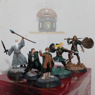 Miniaturas O Senhor dos Anéis Action Figure The Lord Of The Rings Frodo Sam Legolas Aragorn Gandalf.
