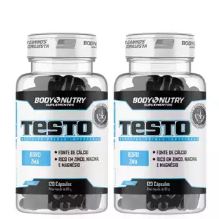 Kit 2x Testo, 120 Cápsulas, Body Nutry - Suplemento