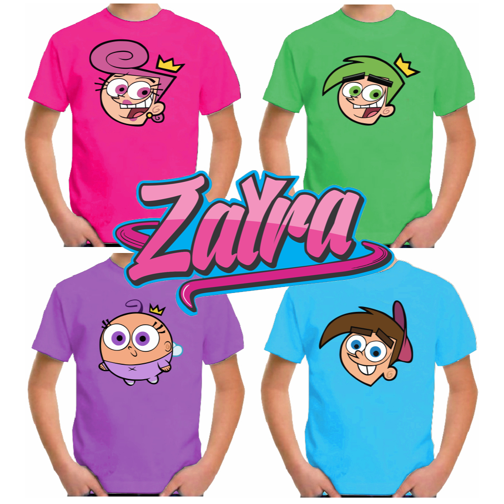 Camiseta Personagens Os Padrinhos Mágicos | Shopee Brasil