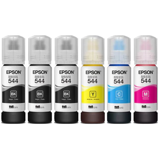 Kit 6 Tintas Refil T544 P/ L1110 L3110 L3150 L3160 L3210 L3250 L5190