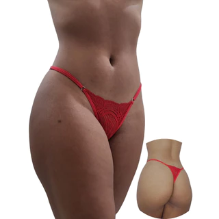 Kit 12 Calcinha Fio Dental De Renda Com Regulagem Calcinhas Sexy Lingerie