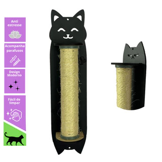 Arranhador de parede para gatos poste sisal versátil pequeno