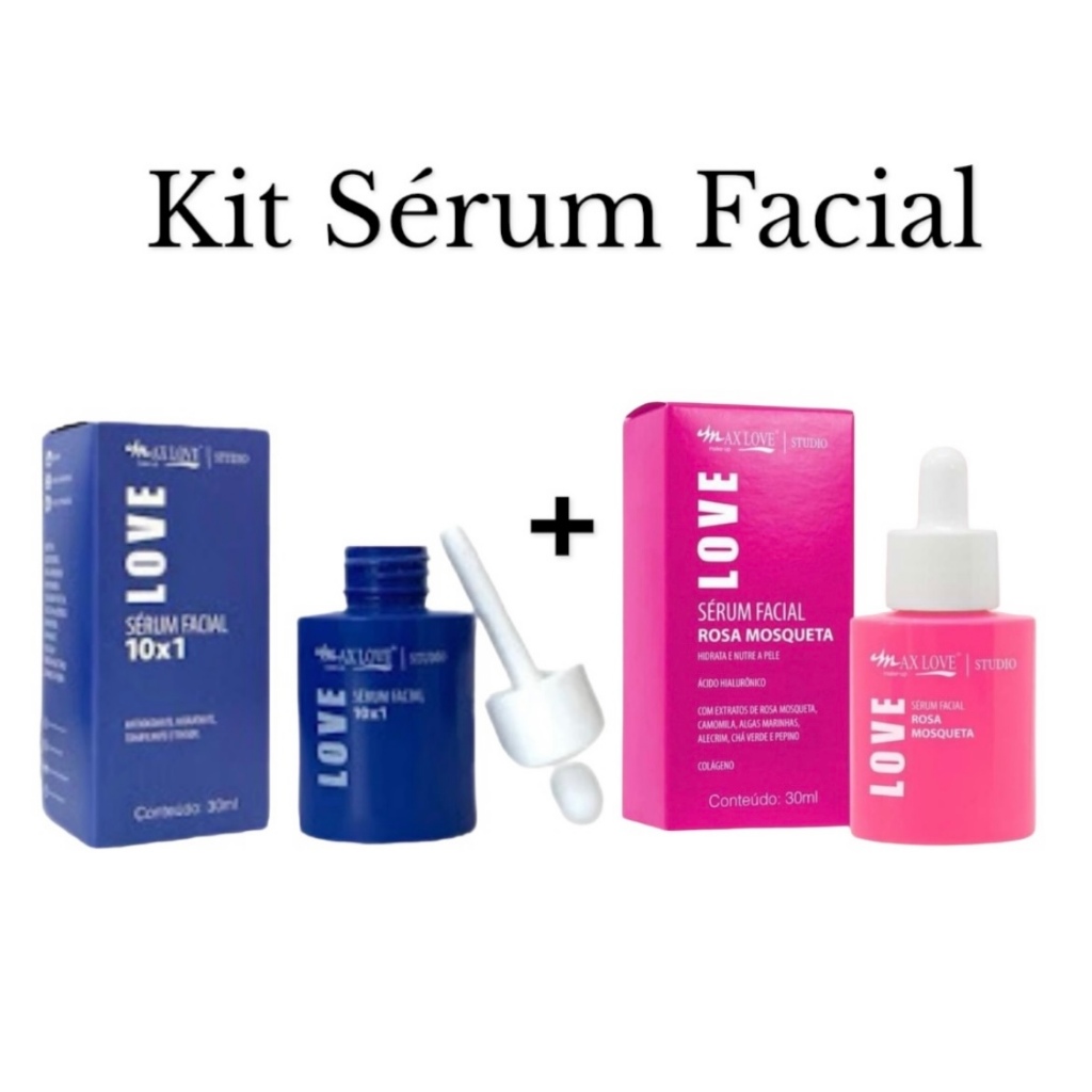 Kit Sérum Facial Rosa Mosqueta + 10 Em 1 30ml - Max Love | Shopee