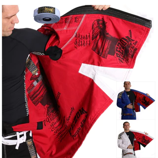 Kimono Jiu Jitsu Trançado 100% Forrado Samurai Pezom e Faixa
