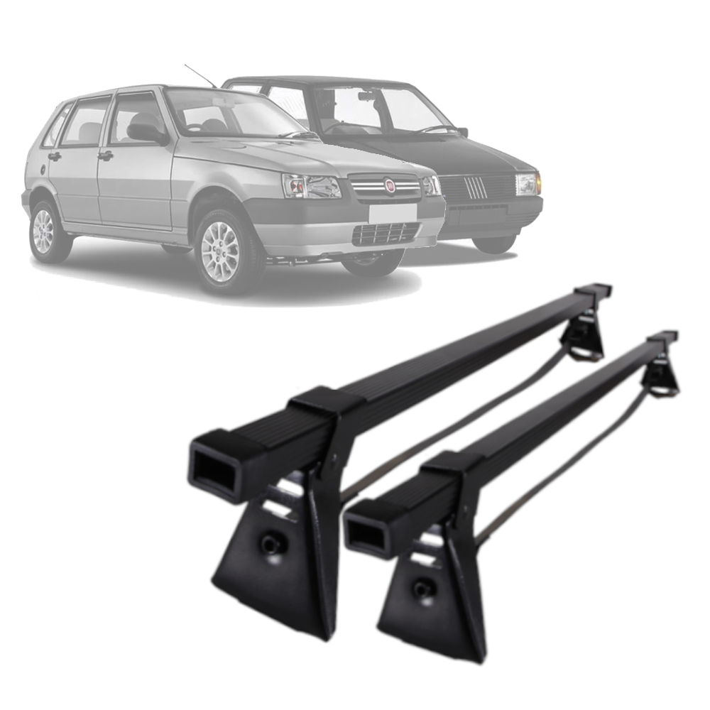 Rack Bagageiro de Teto Aço Fiat Uno Quadrado 4 Portas 1993 A 2013 Reforçado 60 KG Steel Racks