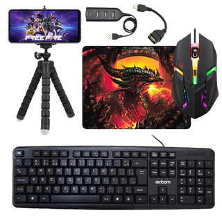 Kit Gamer Mobilador com Teclado Mouse e Pad Estampado Speed Tripe Completo em Oferta na Shopee