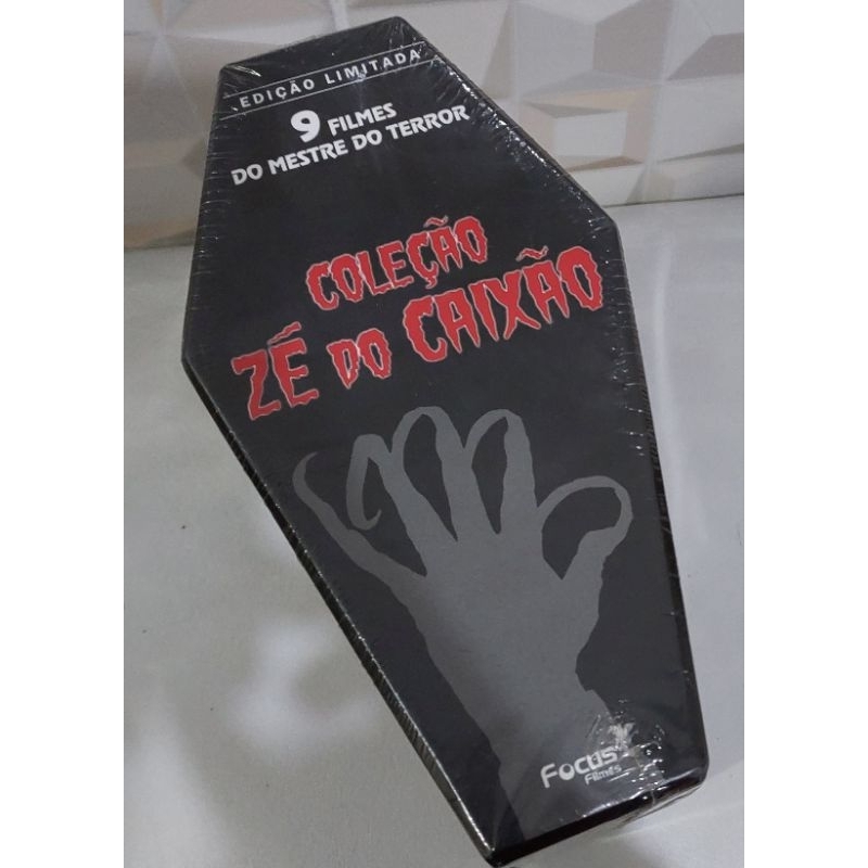 BOX DVD FORMATO DE CAIXÃO COLEÇÃO ZÉ DO CAIXÃO 9 FILMES DO MESTRE
