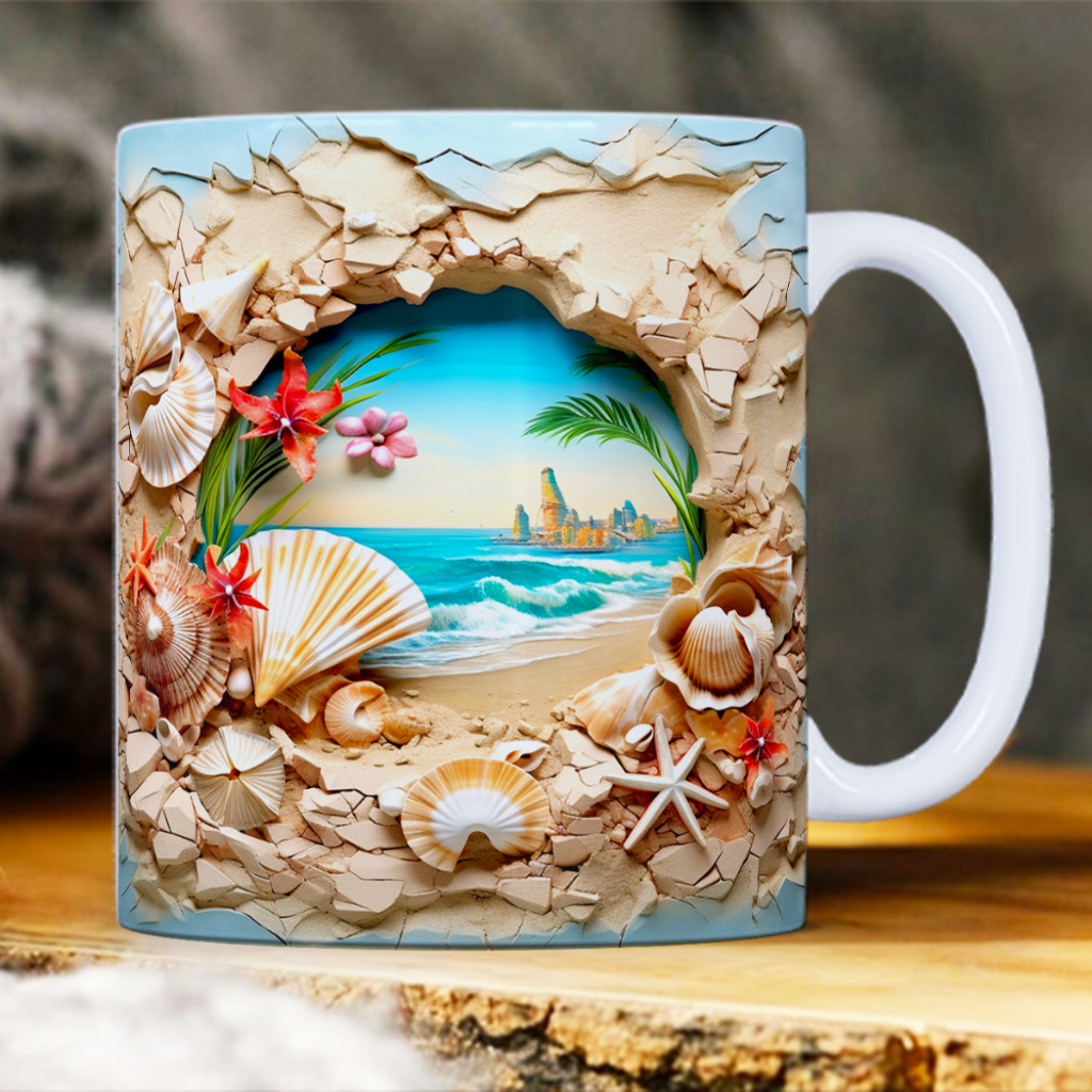 Caneca Personalizada Com Efeito Em 3D De Porcelana 325Mlll