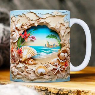 Caneca Personalizada Com Efeito Em 3D De Porcelana 325Mlll