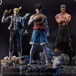 Action Figure Anime One Piece Monkey D Luffy Zoro Roronoa Sanji Vinsmoke 30cm PVC