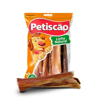 Petisco Vergalho Bovino Natural Para Cães Com 7un Petiscão
